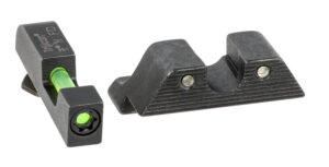 Trijicon 601102 DI Night Sight Set Green Tritium/Fiber Optic/Black Outline Front, Green Tritium Rear, Black Frame, Fits Most Glock *Does Not Fit MOS