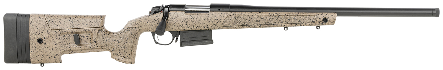 Bergara Rifles B14LM358C B-14 HMR 300 PRC 5+1 26" Graphite Black Cerakote Barrel, Black Speckled Brown Molded w/Mini-Chassis, Adjustable LOP & Cheek Piece Stock