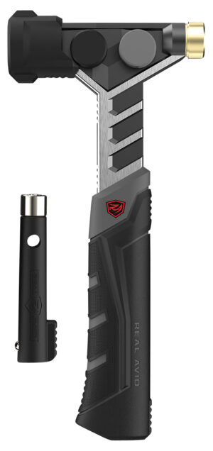 Real Avid AVARMHAM Armorer's Hammer Black/Stainless, Features Magnetic Pin Starter & Interchangeable Heads, Includes Roll-Pin Punch Starter