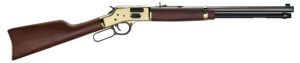 Henry H006G Side Gate 44 Mag/44 Special 10+1 20" Blued Octagon Barrel, Polished Brass Rec, American Walnut Stock, Adj. Sight