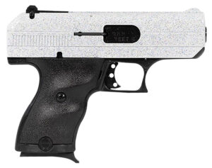 Hi-Point 916WHSP C9  9mm Luger 8+1 3.50" Black Steel Barrel, Hydro-Dipped White Sparkle Serrated Slide, Black Polymer Frame, Black Polymer Grips