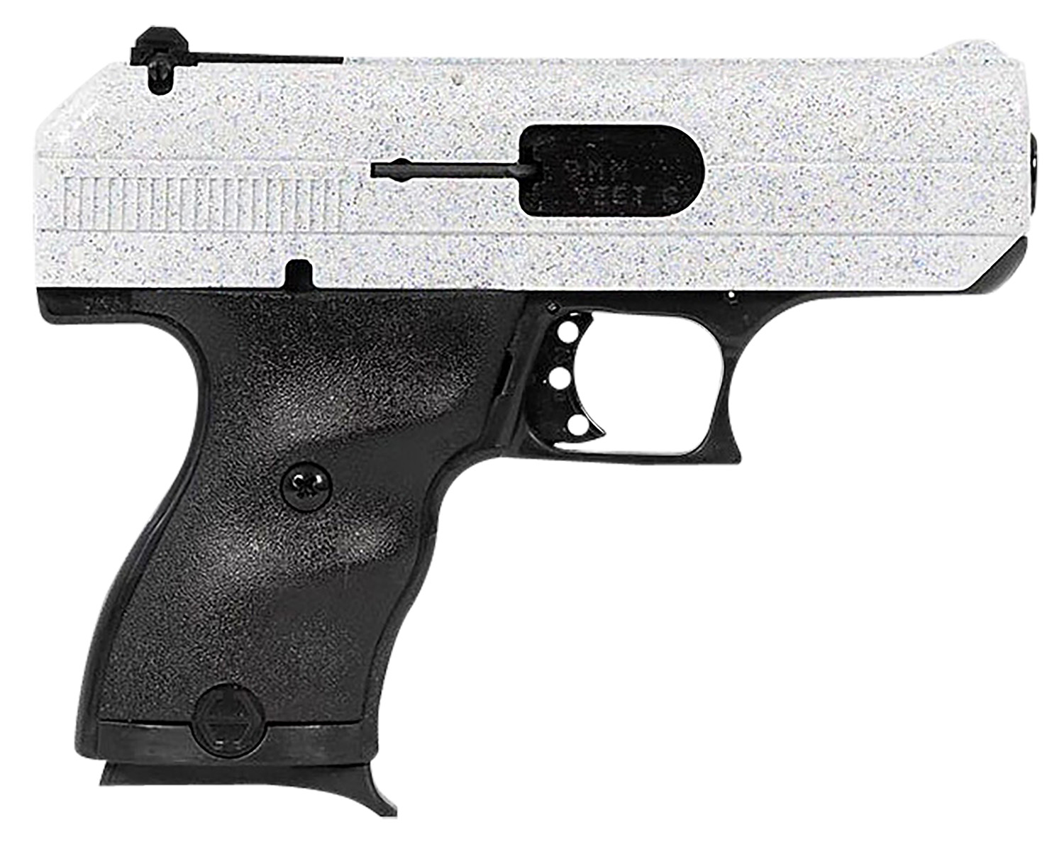 Hi-Point 916WHSP C9 9mm Luger 8+1 3.50" Black Steel Barrel, Hydro-Dipped White Sparkle Serrated Slide, Black Polymer Frame, Black Polymer Grips