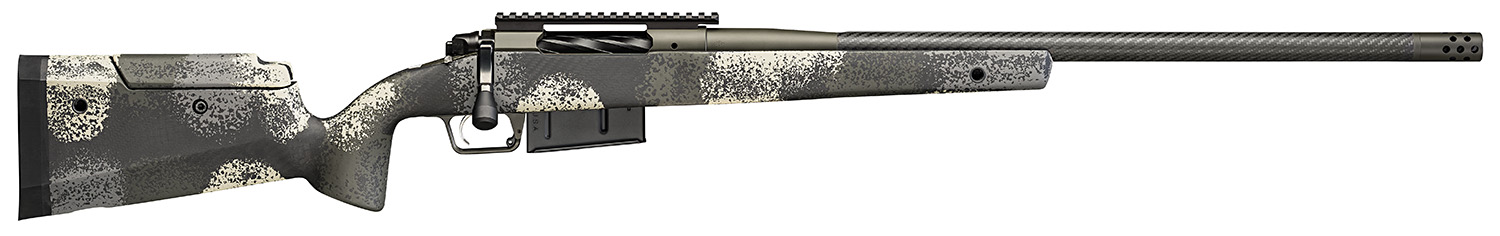 Springfield Armory BAW9247CFGA Model 2020 Waypoint 7mm Rem 3+1 24" Mil-Spec Green Cerakote Carbon Fiber Steel Barrel & Picatinny Rail Stainless Steel Receiver, Evergreen Camo Fixed Carbon Fiber Stock