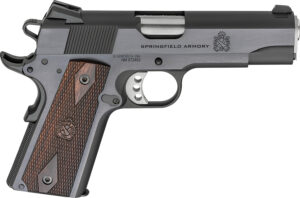 Springfield Armory PX9418 1911 Garrison 45 ACP 7+1 4.25" Stainless Match Grade Barrel, Blued Serrated Carbon Steel Slide & Frame w/Beavertail, Thinline Wood Grip