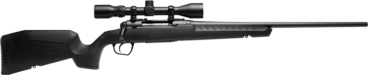 Savage Arms 32003 Axis XP Combo 243 Win 4+1 22" Matte Black Button Rifled Barrel, Matte Black Drilled & Tapped Carbon Steel Receiver, Fixed Sporter Black Synthetic Stock, Weaver 3-9x40mm, Right Hand
