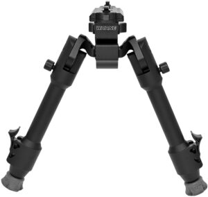 Warne 7904M Skyline Precision Bipod  Folding Black Aluminum/Steel