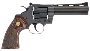 Colt Mfg PYTHONBP5WTS Python  357 Mag38 Special 6 Shot 5" Blued Carbon Steel Vent Rib Barrel, Cylinder & Frame, Wood Grip, Exposed Hammer