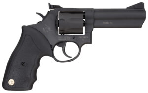 Taurus 2-660041 66  Medium 357 Mag/38 Special +P 7 Shot 4" Matte Black Oxide Ally Steel Barrel, Cylinder & Frame, Black Finger Grooved Rubber Grip, Transfer Bar Safety, Exposed Hammer
