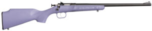 Crickett KSA2306 Youth  22 LR 1rd 16.12" Blued Barrel & Receiver, Fixed Front/Adjustable Rear Peep Sights, Purple Synthetic Stock w/11.5" LOP, Rebounding Firing Pin Safety