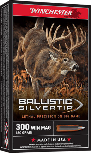 Winchester Ammo SBST300 Ballistic Silvertip 300WinMag 180gr Rapid Controlled Expansion Polymer Tip 20 Per Box/10 Case