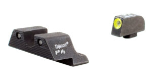 Trijicon 600540 HD Night Sights  Green/Tritium Yellow Outline Front Sight-Green Tritium Black Outline Rear Sight Glock Glock 17/17L/19 Standard Frame
