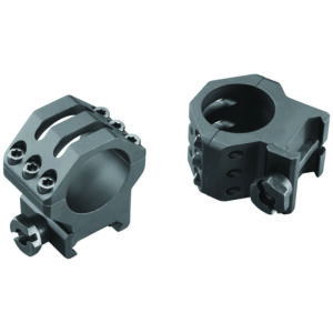 Weaver Mounts 99689 Six-Hole Picatinny Rings  Matte Black 1" High