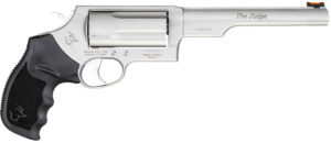 Taurus 2441069MAG Judge Magnum Compact Frame 45 Colt (Long Colt)/410 Gauge 5rd 6.50" Matte Stainless Steel Barrel, Cylinder & Frame, Black Ribber Grip, Transfer Bar Safety, Exposed Hammer