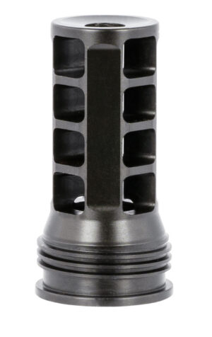 Huxwrx 1574 QD 762 Muzzle Brake Black with 5/8"-24 tpi Threads, 2.30" OAL & 1.20" Diameter for 30 Cal AR-Platform