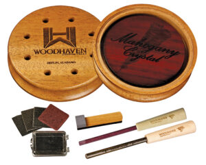 Woodhaven WH355 Mahogany Crystal  Friction Call Attracts Turkeys Natural Glass/Wood