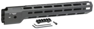 Midwest Industries MICRPC9X Combat  Ruger PC9 M-Lok Handguard Black Hardcoat Anodized 6061-T6 Aluminum 14"