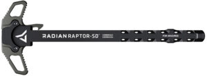 Radian Weapons R0561 Raptor SD Ambi Charging Handle, Radian Gray, Gas Ported Shaft, Fits Mil-Spec AR-15/M16 Platform