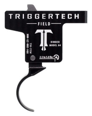 TriggerTech K84SBB25NNK Field  Single-Stage Curved Trigger with 2.50-5 lbs Draw Weight & Black PVD Finish for Kimber M84