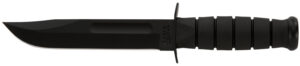 Ka-Bar 1211 Fighting/Utility  7" Fixed Clip Point Plain Black 1095 Cro-Van Blade, Black Kraton G Handle, Includes Sheath
