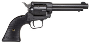 Heritage Mfg SRR22BS4PG Rough Rider  22 LR 6 Shot, 4.75" Black Satin Steel Barrel, Frame & Cylinder, Black Polymer Grip, Manual Thumb Safety, Exposed Hammer