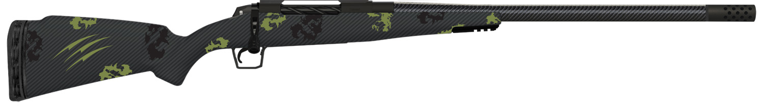 Fierce Firearms TROG7PRC24BF CT Rogue 7mm PRC 3+1 24" Carbon Fiber Barrel, Black Cerakote Titanium Rec, Forest Camo Rogue Stock