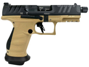 Walther Arms 2877520 PDP Compact Pro SD 9mm Luger 15+1 4.60" Threaded Barrel, Black Optic Cut/Serrated Slide, FDE Polymer Frame with Pic. Rail, Performance Duty Textured Polymer Grip, Flared Magwell