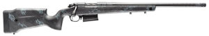 Bergara Rifles B14SM759CF B-14 Crest 6.5 PRC 3+1 20" Sniper Gray Cerakote #5 Contour Threaded Barrel, Sniper Gray Cerakote Steel Receiver, Black & Gray Sponge Fixed Carbon Fiber Stock