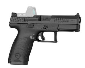 CZ-USA 01536 P-10 C Compact Frame 9mm Luger 10+1 4.02" Black Carbon Steel Barrel, Black Nitride Optic Ready/Serrated Steel Slide, Black Polymer Frame w/Picatinny Rail, Interchangeable Backstrap Grip