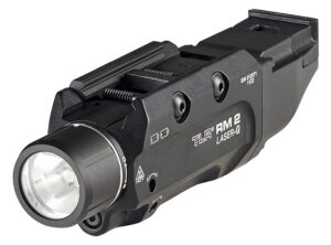 Streamlight 69454 TLR-2 RM w/Laser Black Anodized Aluminum, 1,000 Lumens White LED Bulb/Green Laser, 297 Meters Beam, Picatinny Rail Mount
