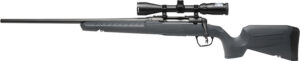 Savage Arms 32250 Axis 2 XP Combo Compact 243 Win 4+1 20" Matte Black Heavy Sporter Barrel & Drilled & Tapped Carbon Steel Receiver, Fixed Matte Gray Synthetic Stock, Left Hand, Boresighted 3-9x40mm