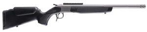 CVA CR4444S Scout Takedown 44 Mag 1rd 20" Stainless Fluted Threaded Barrel, Stainless Steel Receiver w/Picatinny Rail, Adj Comb & LOP Black Synthetic Stock
