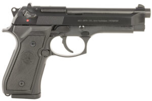 Beretta USA J92F300 92FS  Full Size Frame 9mm Luger 10+1 4.90" Black Steel Barrel, Black Bruniton Steel Serrated Slide, Black Bruniton Aluminum Frame, Ambidextrous