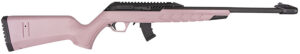 Derya Firearms TM22.STAN.PINK.18 TM22 Standard Full Size 22 LR 10+1 18" Black Target Barrel, Black Anodized Aluminum Receiver w/Picatinny Rail, Pink Adjustable Polymer Stock
