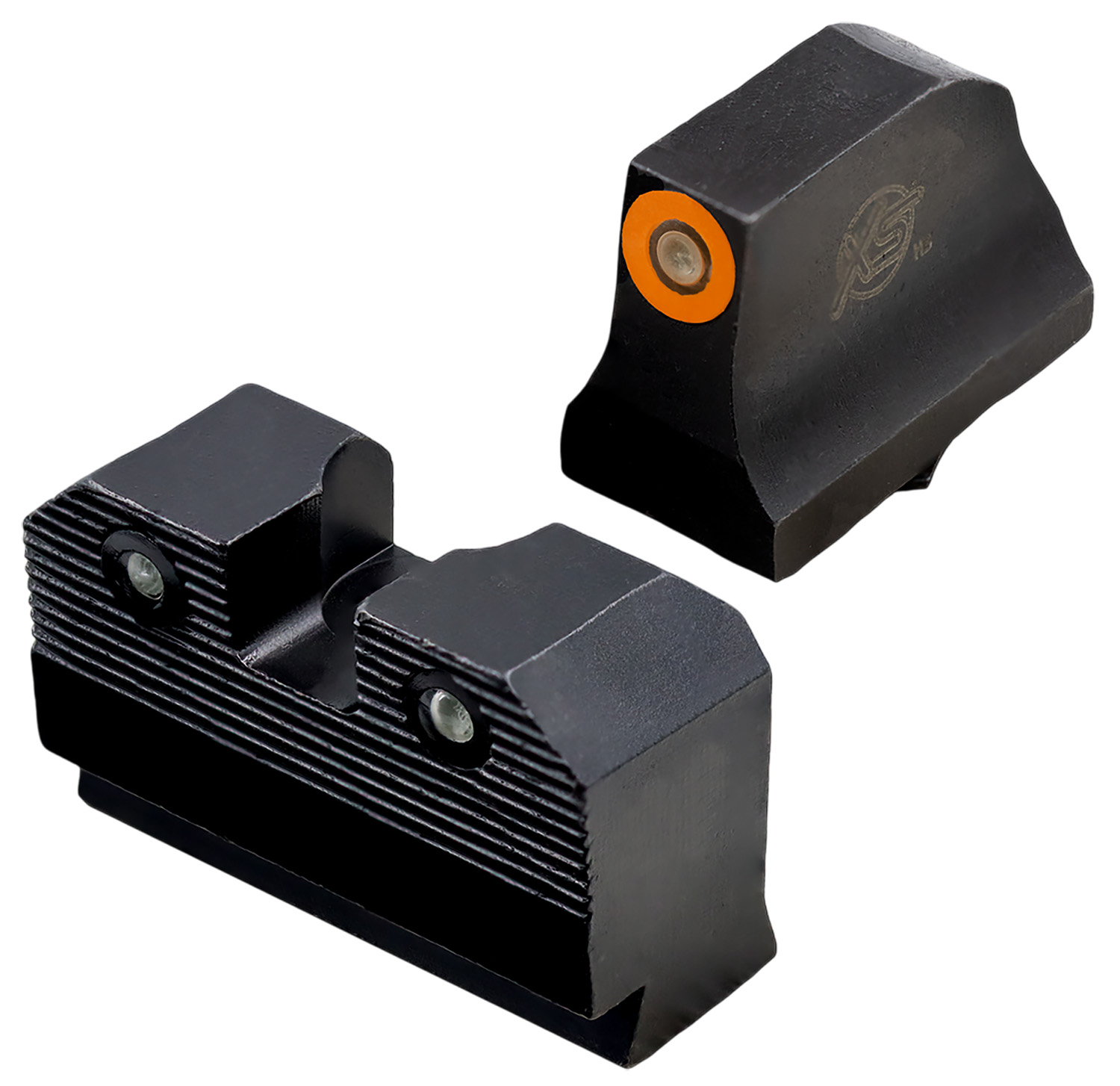 XS Sights GLR204P6N R3D 2.0 Night Sight Set Orange Tritium Front/Black Oxide Frame, Compatible w/ Glock