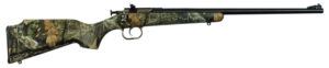 Crickett KSA2163 Youth 22 LR 1rd 16.12" Blued Barrel & Receiver, Fixed Front/Adjustable Rear Peep Sight, Hydro Dipped Mossy Oak Break-Up Synthetic Stock w/11.5" LOP, Rebounding Firing Pin Safety