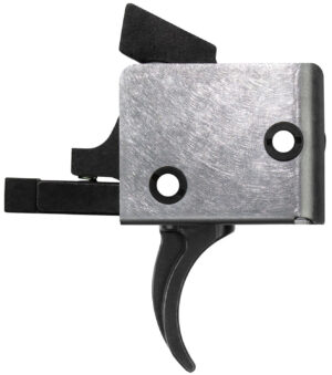 CMC Triggers 91501 Drop-In  Single-Stage Curved Trigger w/ 3-3.50 lbs Draw Weight & Black/Silver Finish
