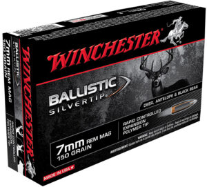 Winchester Ammo SBST7 Ballistic Silvertip 7mmRemMag 150gr Rapid Controlled Expansion Polymer Tip 20 Per Box/10 Case