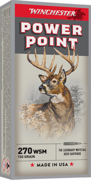 Winchester Ammo X270WSM Power-Point 270WSM 150gr 20 Per Box/10 Case