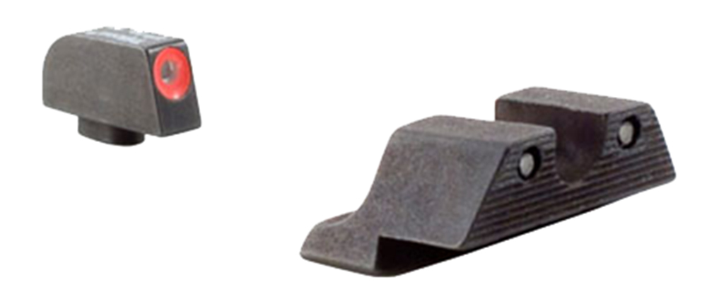 Trijicon 600538 HD Night Sights Green/Tritium Orange Outline Front Sight-Green Tritium Black Outline Rear Sight Glock 17/17L/19 Standard Frame