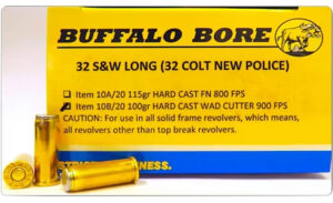 Buffalo Bore Ammunition 26B20 Personal Defense Strictly Business 460S&W Mag 360gr Lead Flat Nose 20 Per Box/12 Case