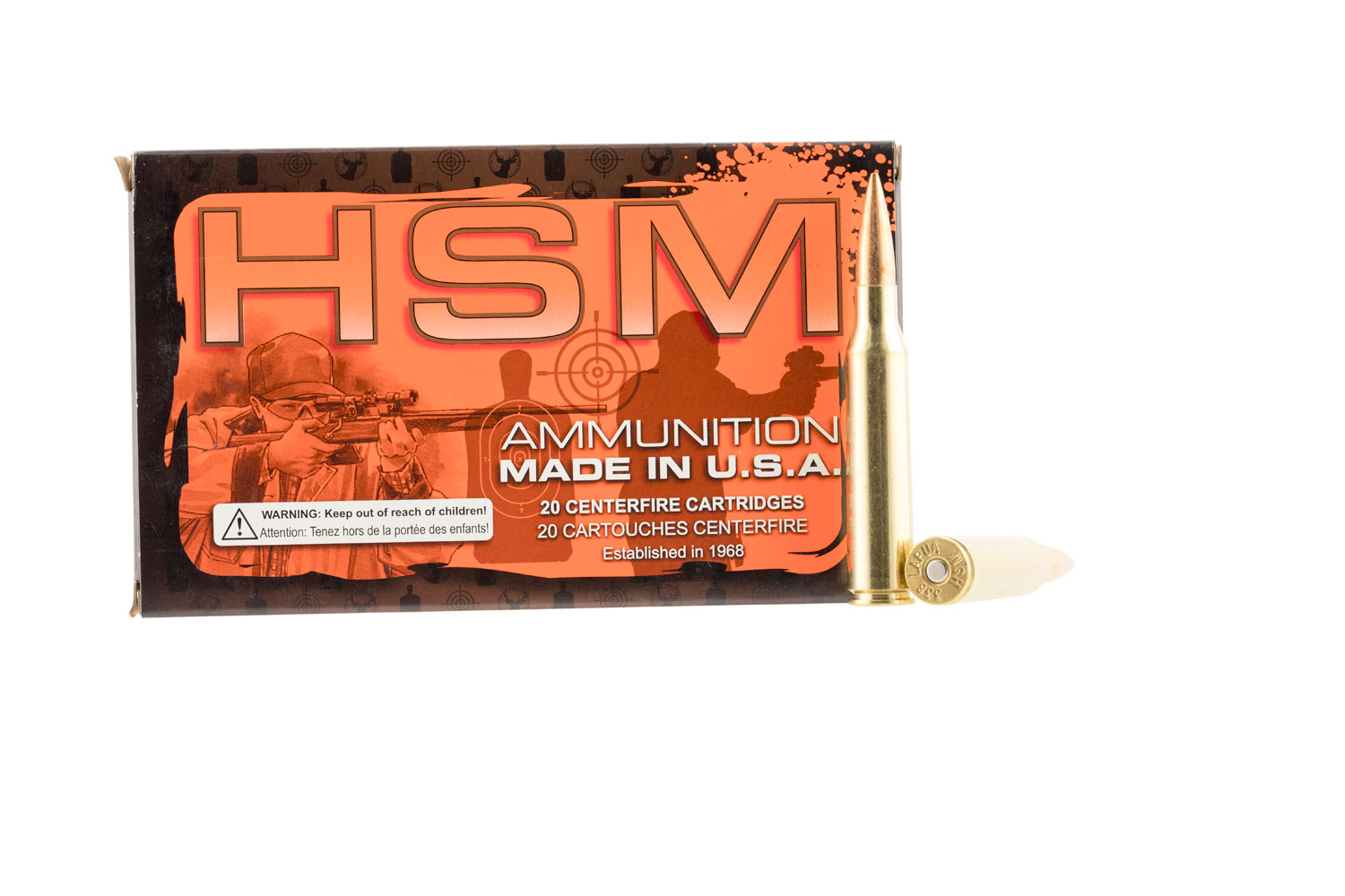 HSM 338LAP2N68 Match 338 Lapua Mag 250 gr Sierra MatchKing BTHP 20 Per Box/ 20 Case