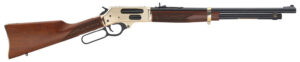Henry H024410 Side Gate  Full Size Frame 410 Gauge 5+1, 2.5" Chamber 19.80" Blued Steel Barrel, Polished Brass Steel Receiver, American Walnut Wood Stock