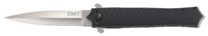 CRKT 2265 Xolotl  3.64" Folding Spear Point Plain Satin 4116 Stainless Steel Blade/Black G10 Handle Includes Pocket Clip