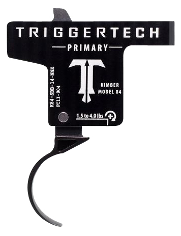 TriggerTech K84SBB14NNK Primary Single-Stage Curved Trigger with 1.50-4 lbs Draw Weight & Black PVD Finish for Kimber M84