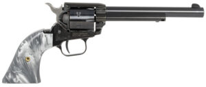 Heritage Mfg RR22B6GPRL Rough Rider 22 LR 6 Shot 6.50" Black Barrel & Cylinder Black Frame, Altamont Gray Pearl Grips