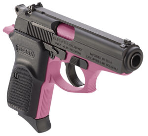Bersa T380PNK8 Thunder  Micro-Compact Frame 380 ACP 8+1 3.50" Pink Cerakote Steel Barrel, Matte Black Serrated Steel Slide, Pink Cerakote Aluminum Frame