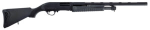 Escort HEFH2022051Y Field Hunter  Youth 20 Gauge Pump 3" 4+1 22" Black Vent Rib Barrel, Black Anodized Aluminum Grooved Receiver, Fixed Black Synthetic Stock, Right Hand