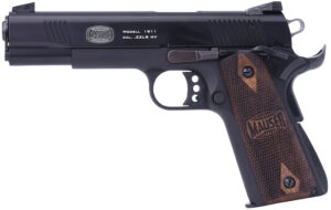 Mauser Rimfire 4110602 1911  22 LR 10+1 5" Black Steel Barrel, Black Serrated Slide, Black Aluminum Frame w/Beavertail, Walnut Grip, Ambidextrous