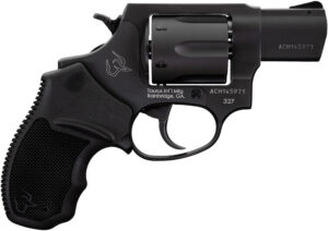 Taurus 232721 327  Small Frame 327 Federal Mag 6rd 2" Matte Black Carbon Steel Barrel, Cylinder & Frame, Black Finger Groove Rubber Grip, Hammer Safety