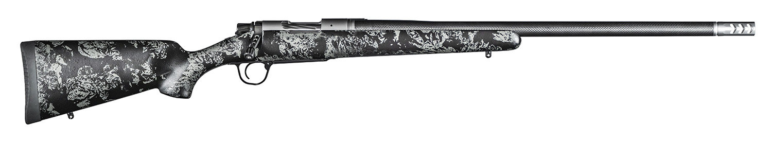 Christensen Arms 8010613300 Ridgeline FFT 6.5 Creedmoor 4+1 20" Carbon Fiber/Threaded Barrel, Stainless Steel, Black with Gray Accents Stock